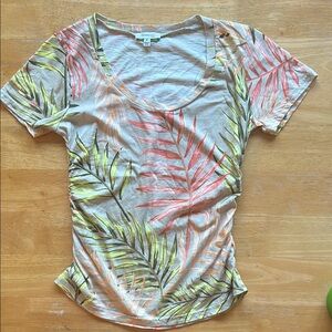 Skinnygirl Multicolor Leaf Print Top SM